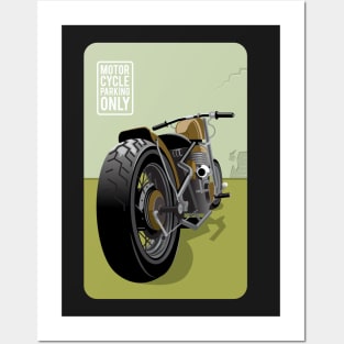 Bobber moto Posters and Art